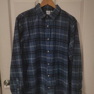 Blue Check Flannel Shirt - Unisex Cut